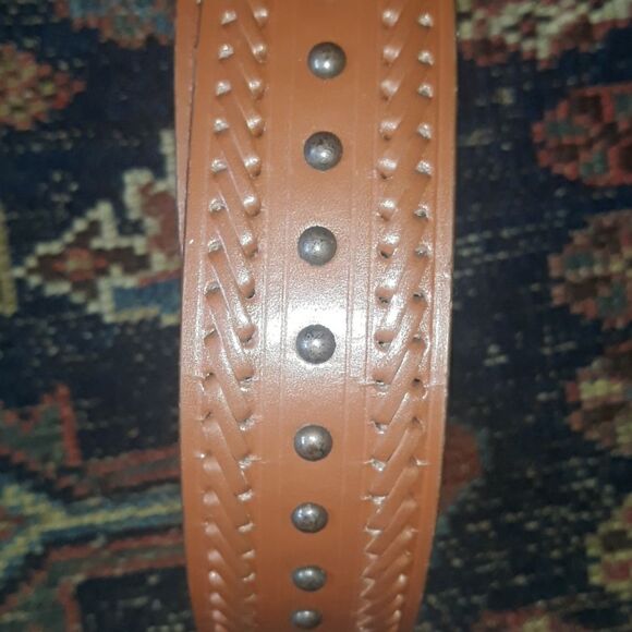 STEVE MADDEN copper buckle Studded Leather Belt Sm - Picture 9 of 9
